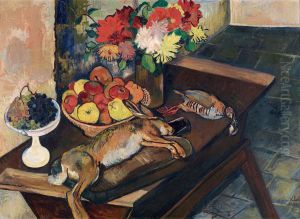 Nature morte au lapin et a la perdrix by Suzanne Valadon