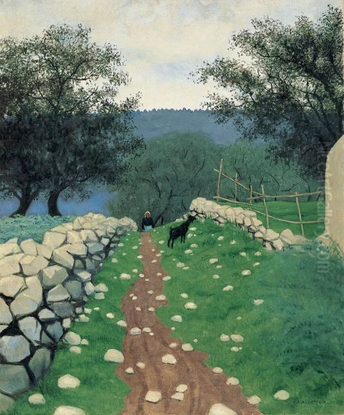 Paysage avec chevre, Vence - view 1