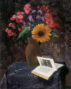 Soleil et roses crimson by Felix Vallotton