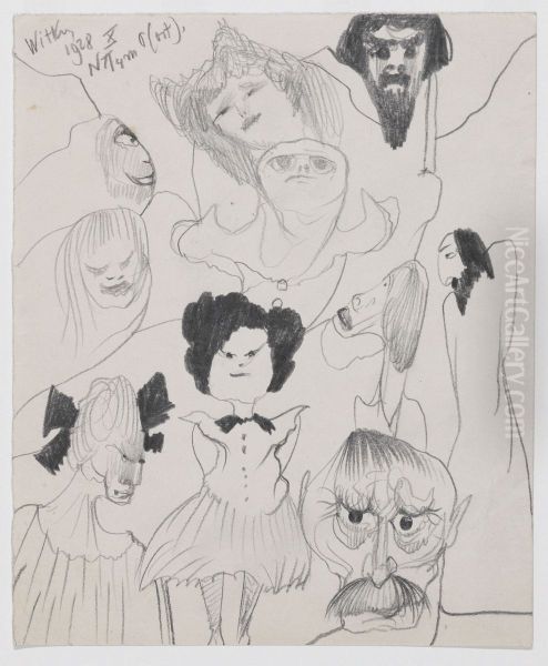 Composition with nine figures - view 1
