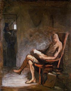 Don Quixote Reading by Honore Daumier