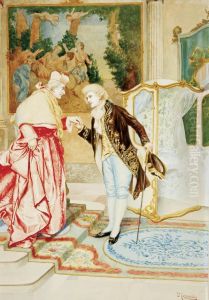 Assisting The Cardinal by Umberto Cacciarelli