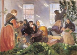 Before the King arrives. by Anna Ancher