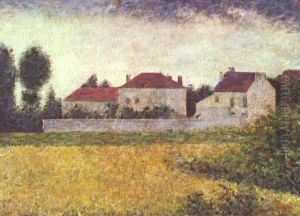 Ville d'Avray, white houses by Georges Seurat