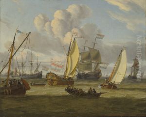 Verschillende schepen in een frisse bries