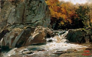 The Waterfall by Charles-Francois Daubigny