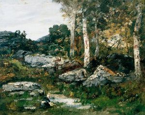 Woman Washing by a Stream Woman Washing by a Stream