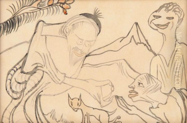 Goldmann Baruch Teerbroom gives Nina a pill - view 1