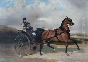 Baron Lionel de Rothschild (1808-1879), in a Gig Drawn by a Chestnut Stallion Baron Lionel de Rothschild (1808-1879), in a Gig Drawn by a Chestnut Stallion