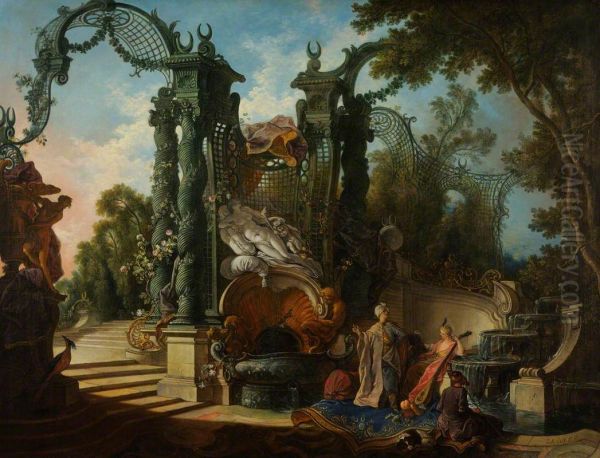 Garden with Eastern Figures - view 1
