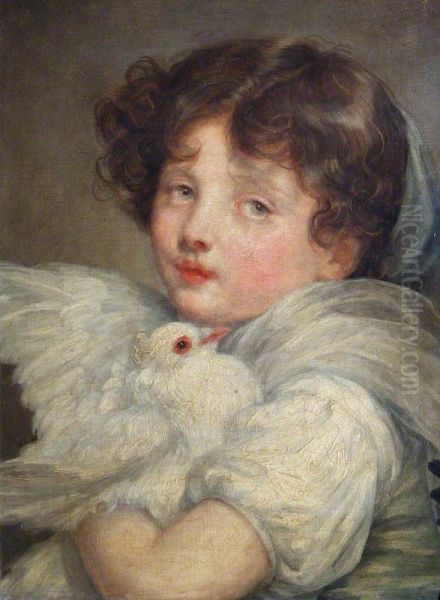 A Girl with a Dove - view 1