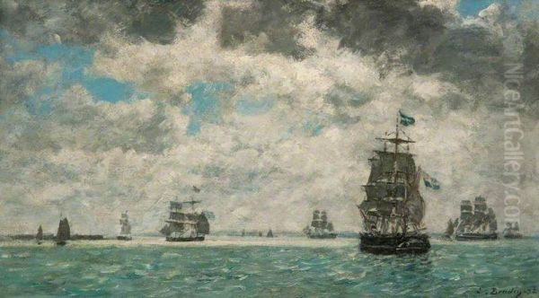 Schooners outside Antwerp - view 1