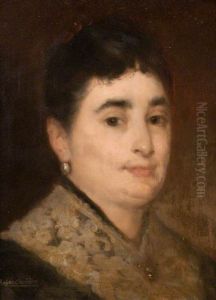 Femme au col de broderie by Eugene Carriere