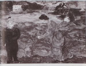 Landscape scene by Stanislaw Ignacy Witkiewicz (Witkacy)