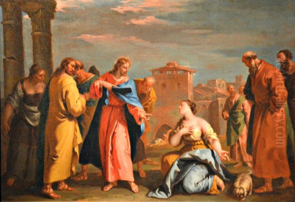 Jesus and the woman of Canaan - view 1
