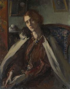 Julia Prinsep Stephen, nee Jackson (1846-1895), Formerly Mrs Duckworth (mother of Virginia Woolf and Vanessa Bell) by Jacques-Emile Blanche