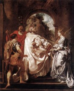 St Gregory the Great with Saints by (studio of) Rubens, Peter Paul