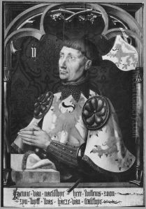 Portret van Hendrick II van Naaldwijk (ca. 1305-1349), Erfmaarschalk van Holland