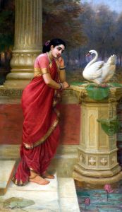 Hamsa Damayanti by Raja Ravi Varma