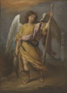 Angel Raphael with a fish by Bartolome Esteban Murillo
