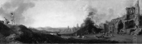 Landschaft mit tanzenden Hirten - view 1