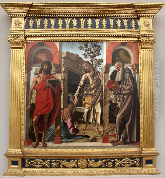 Der auferstandene Christus mit Maria Magdalena und Heiligen - view 1