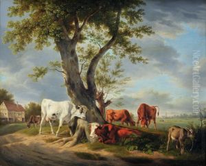 Pasture with tree by Carl Kuntz