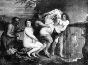 Diana and nymphs spied on by Satyrs by (studio of) Rubens, Peter Paul