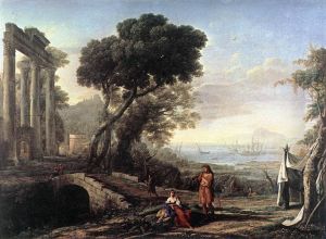Italienische Kustenlandschaft im Morgenlicht by Claude Lorrain (Claude Gellee)