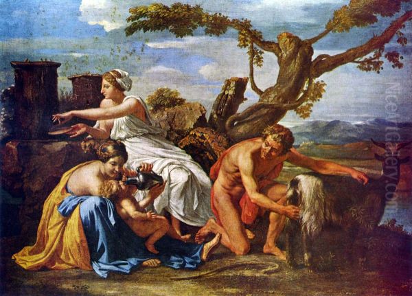 Jupiter enfant nourri par la chevre Amalthee - view 1