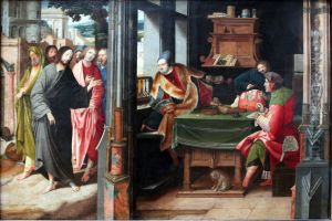 The calling of Matthew by Cornelis Engebrechtsz.