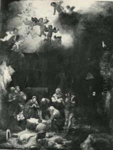Die Anbetung der Hirten by Adriaen Van Stalbemt