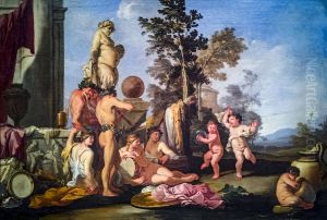 Feast of Bacchus by Giulio Carpioni