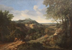 Mountainous Roman landscape by Gaspard Dughet