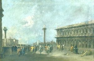 Die Piazzetta di S. Marco in Venedig by Francesco Guardi
