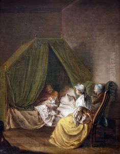 Childbed by Daniel Nikolaus Chodowiecki