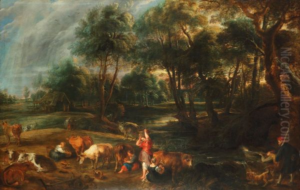 A Landscape with Cows and Duck Hunters - view 1