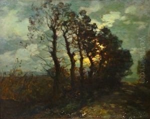 Arbres Le Long D'un Sentier. by Francois Charles Cachoud
