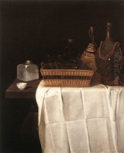Still-Life with Glasses and Bottles by Sebastian Stoskopff