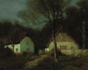 Nightfall At The Farm by Francois Charles Cachoud