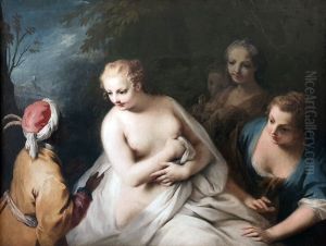 Bathseba im Bade erhalt die Botschaft Davids by Jacopo Amigoni