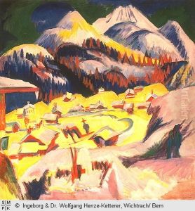 Frauenkirch in the Winter by Ernst Ludwig Kirchner