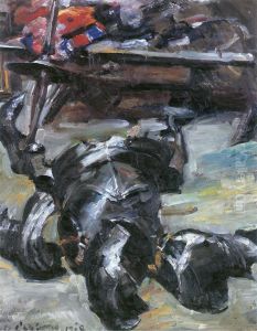 Rustungsteile im Atelier by Lovis (Franz Heinrich Louis) Corinth