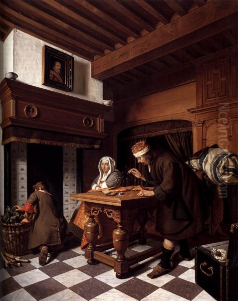 A Man Weighing Gold. - view 1