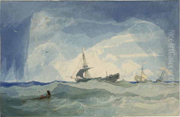A dismasted brig - view 1