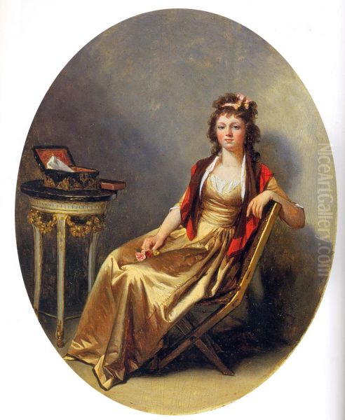 Jeune femme a la rose - view 1