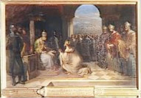Le pape Eugene III recoit les ambassadeurs du roi de Jerusalem, 1145 - view 1