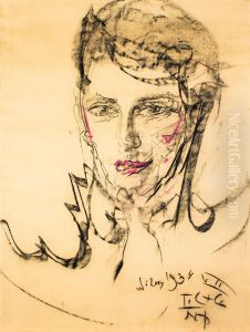 Portrait of Maria Gertnerowna-Bialynicka-Birula by Stanislaw Ignacy Witkiewicz (Witkacy)