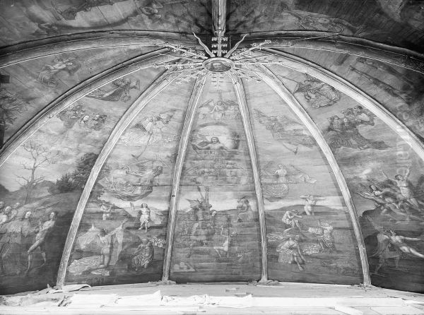 Painted ceiling vault with the Last Judgement - view 1