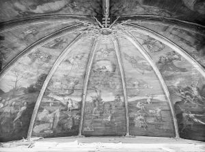 Painted ceiling vault with the Last Judgement